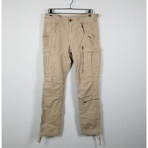Polo Ralph Lauren Tan M-1957 Field Trouser Straight Fit Cargo Pants Size 32x32